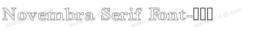 Novembra Serif Font字体转换